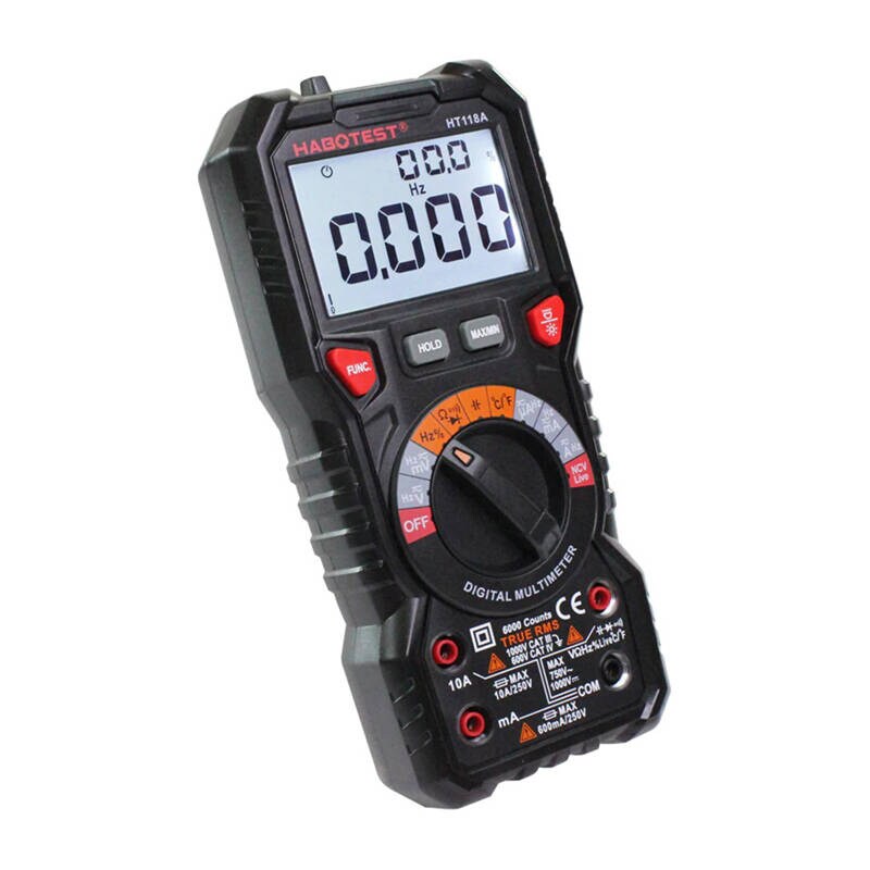 Digital multimeter med ficklampa Habotest HT118A, True RMS, NCV, bild 2