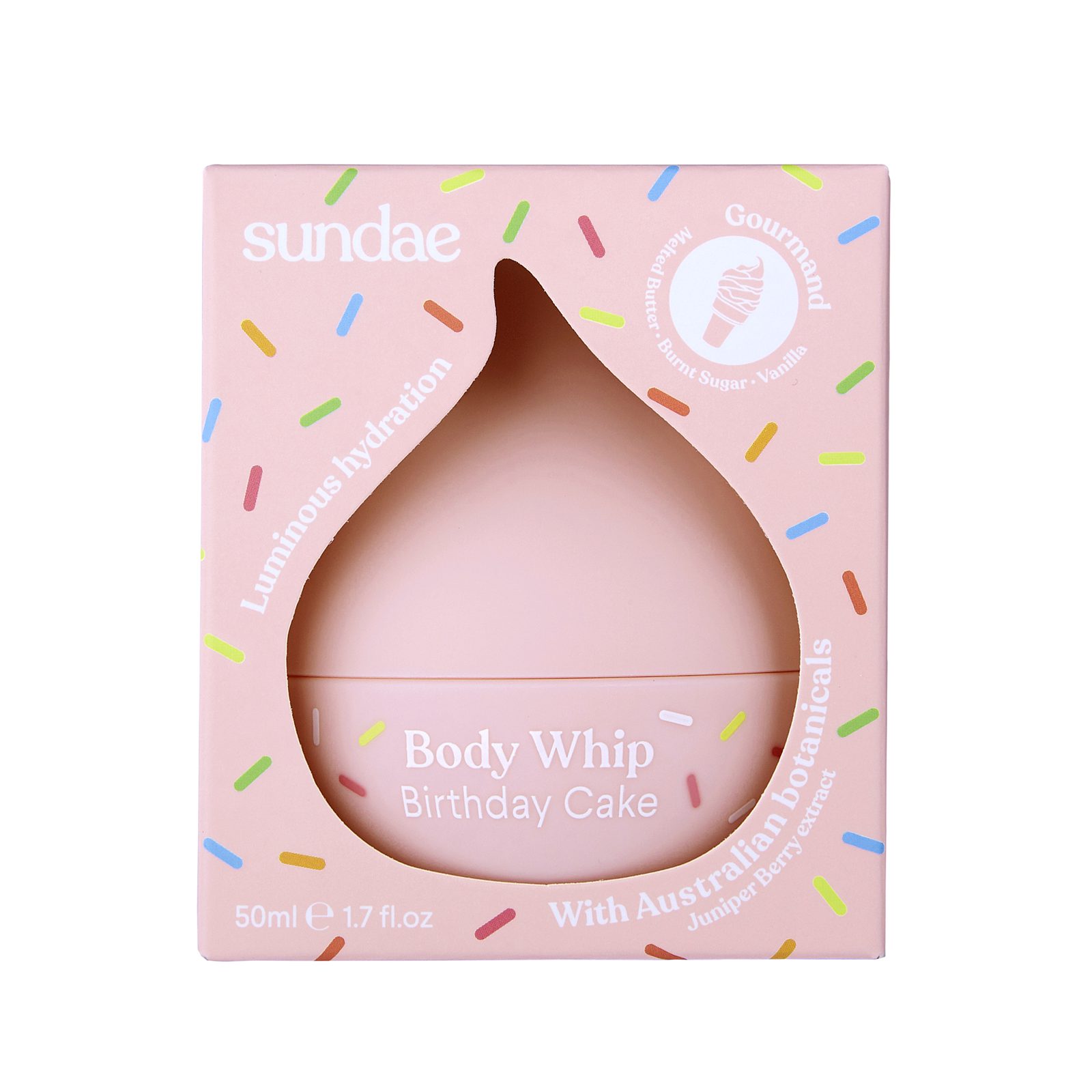 Sundae MINI Birthday Cake Body Whip Moisturiser 50 ml, bild 2