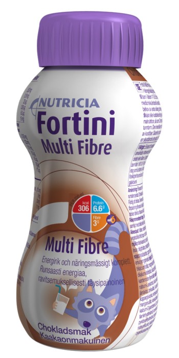 Fortini Multi Fibre, komplett barnkosttillägg, Choklad 200 ml