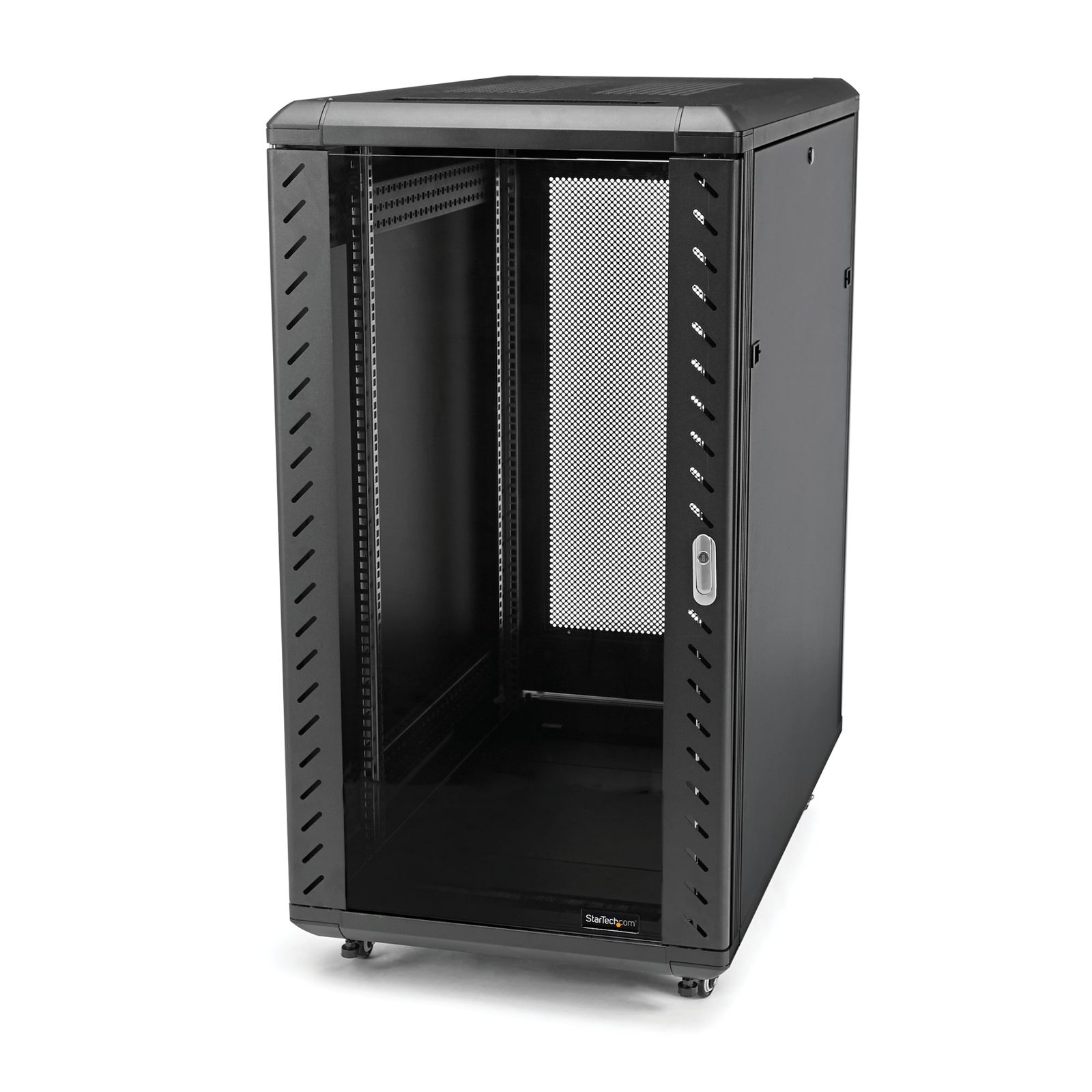 19" Skåp StarTech.com 18U, 600x950x1000mm, stående med hjul - Svart, bild 4