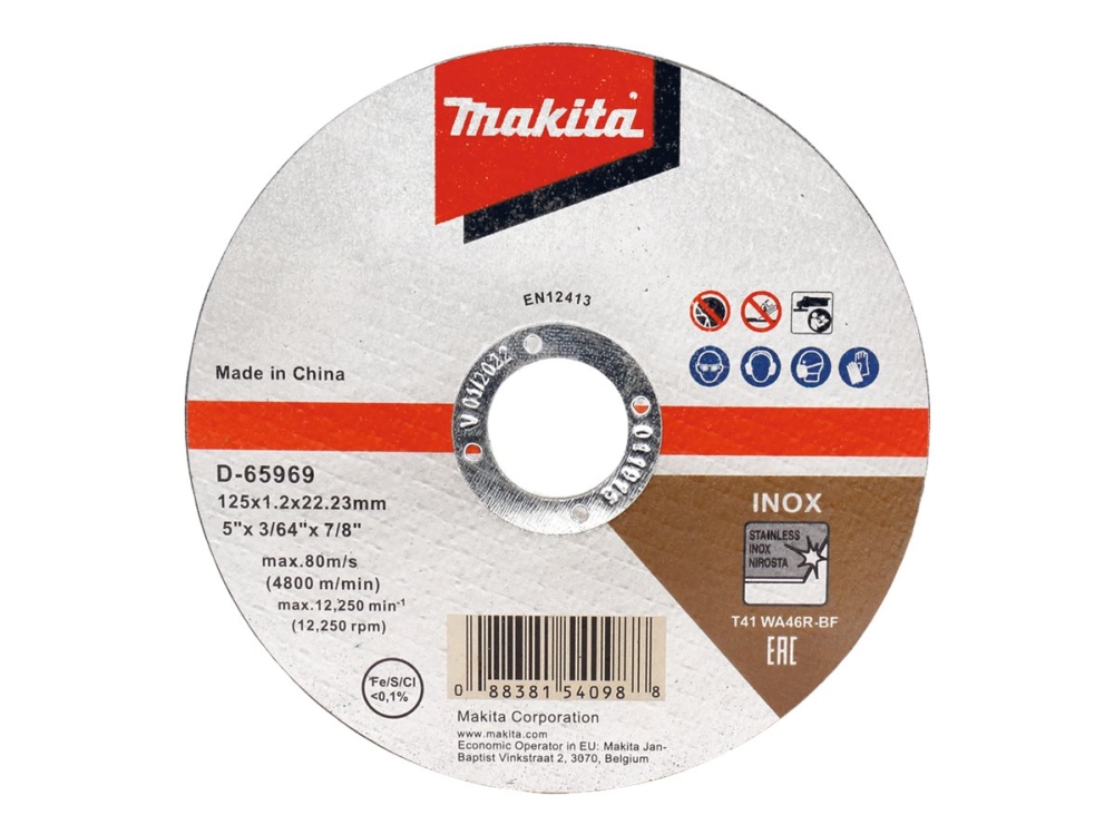 Makita - Skärskiva - för rostfritt stål, inox steel - 12 delar - 125 mm
