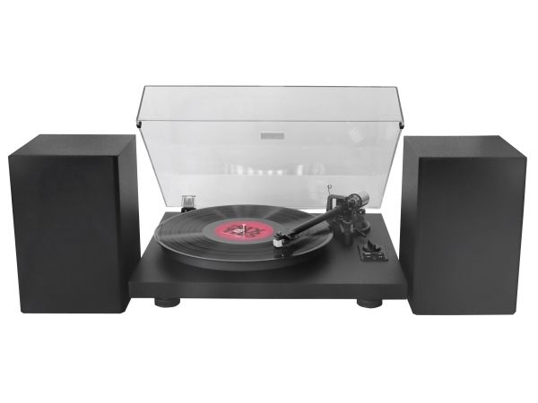 Soundmaster PL711SW, Remdriven skivtallrik, Svart, V-bälte, Metall, 33 RPM, 45 RPM
