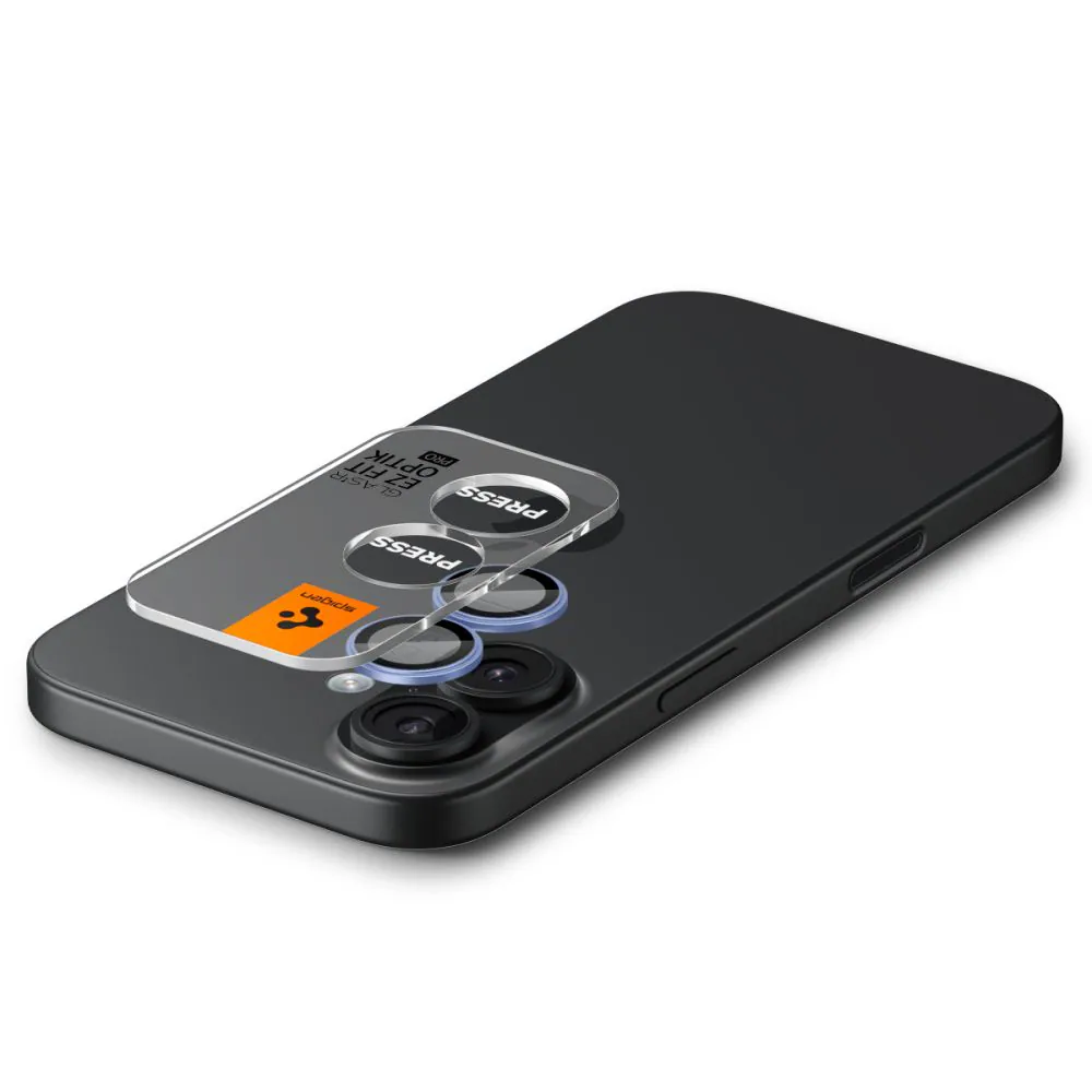Spigen Optik Pro GLAS.TR "EZ FIT" kameraskydd 2-pack för iPhone 16 / 16 Plus / 17 - Blå, bild 5