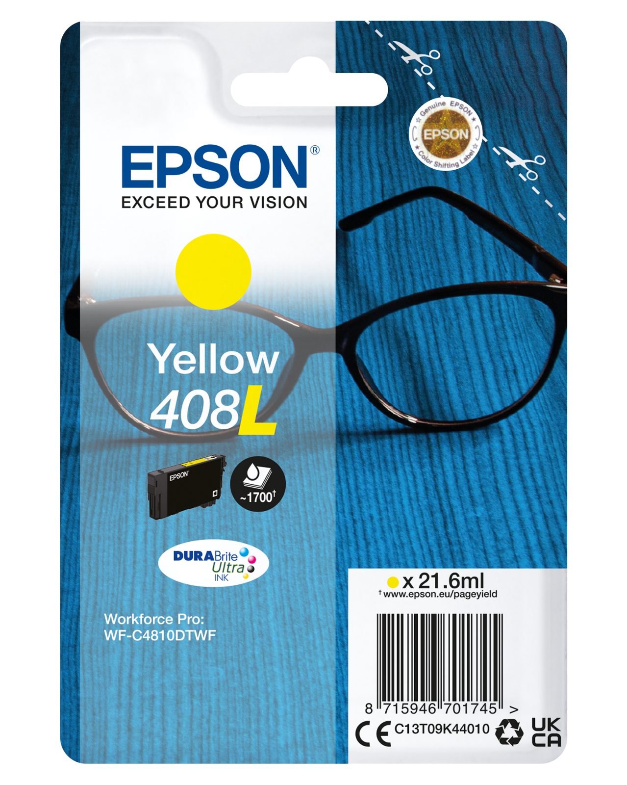 Epson 408XL Gul, 1700 sidor, bild 3