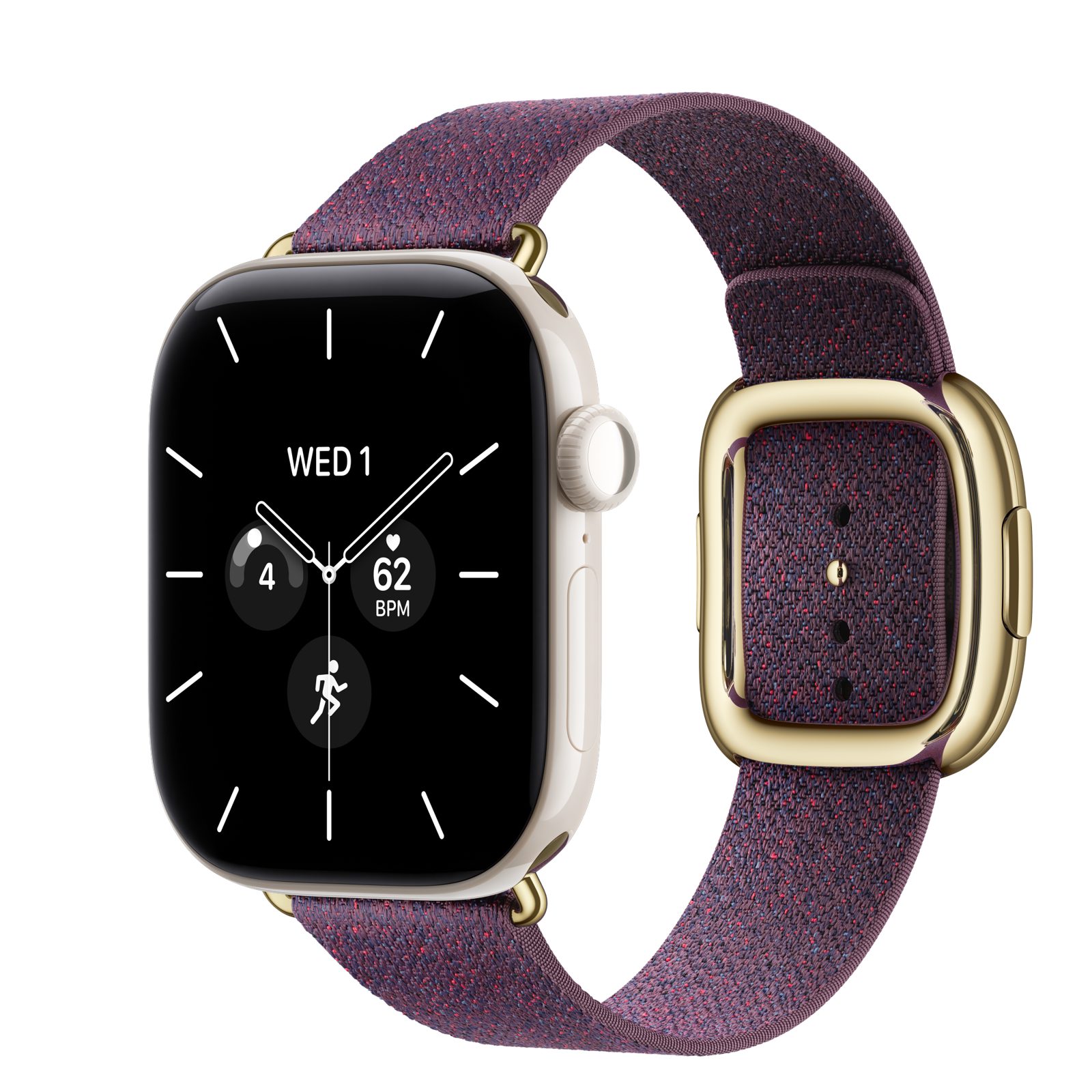 Apple Watch Series 12 (GPS + Cellular) • Keramikboett pärlvit, 42 mm • Modernt spänne mullbär