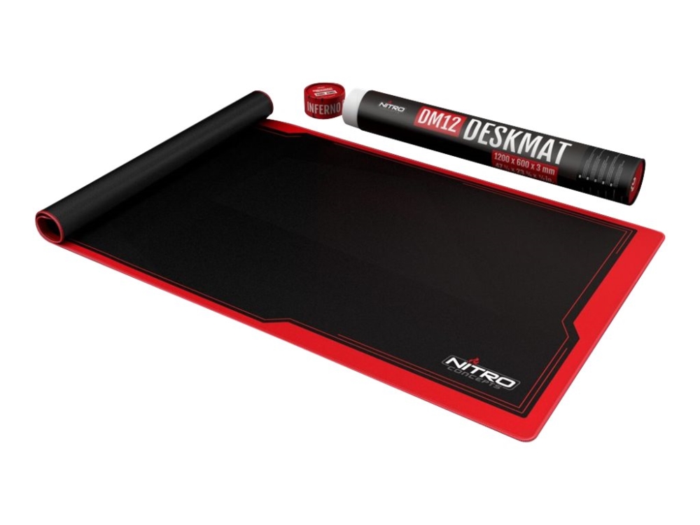 Nitro Concepts Deskmat DM12 - Tangentbord och musdyna - infernoröd