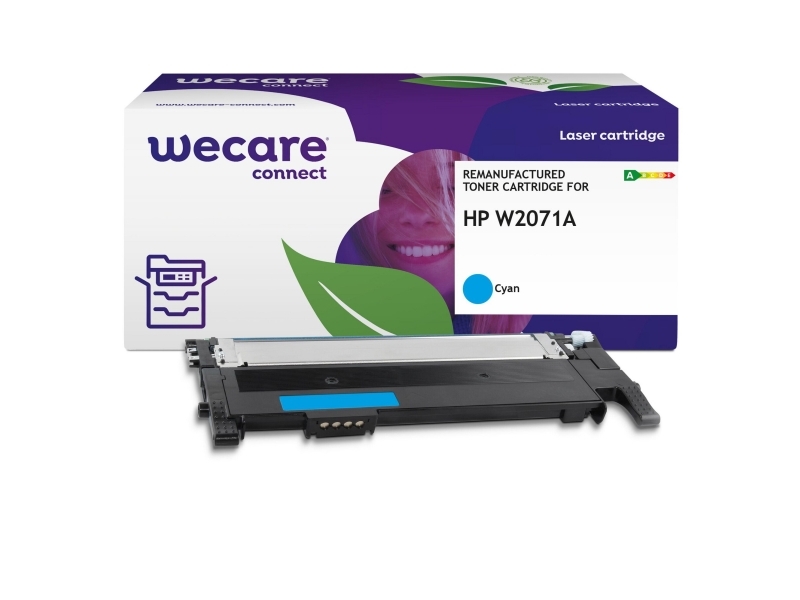 Laserton Wecare HP 117A W2071A, 700 sidor, återvunnen, cyan
