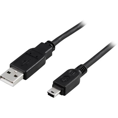 DELTACO USB 2.0 A-Mini B 2m, svart