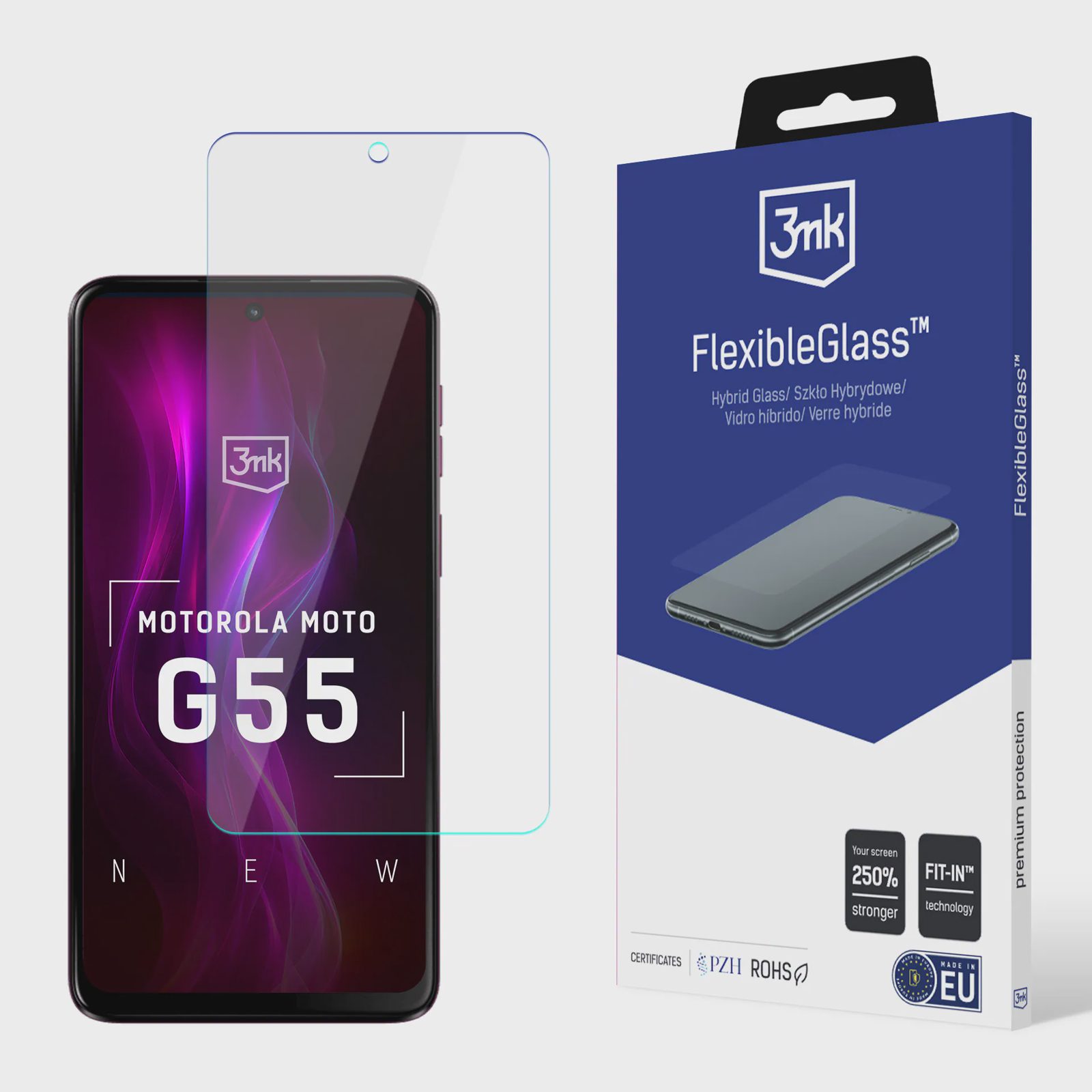 Hybridglas 3mk FlexibleGlass till Motorola Moto G55 5G