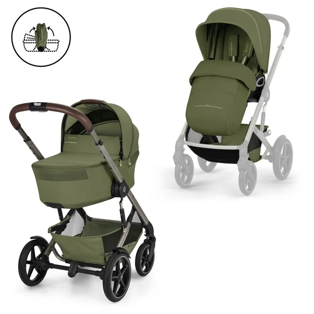Cybex Talos S Lux Inkl. Hopfällbar Liggdel - Moss Green