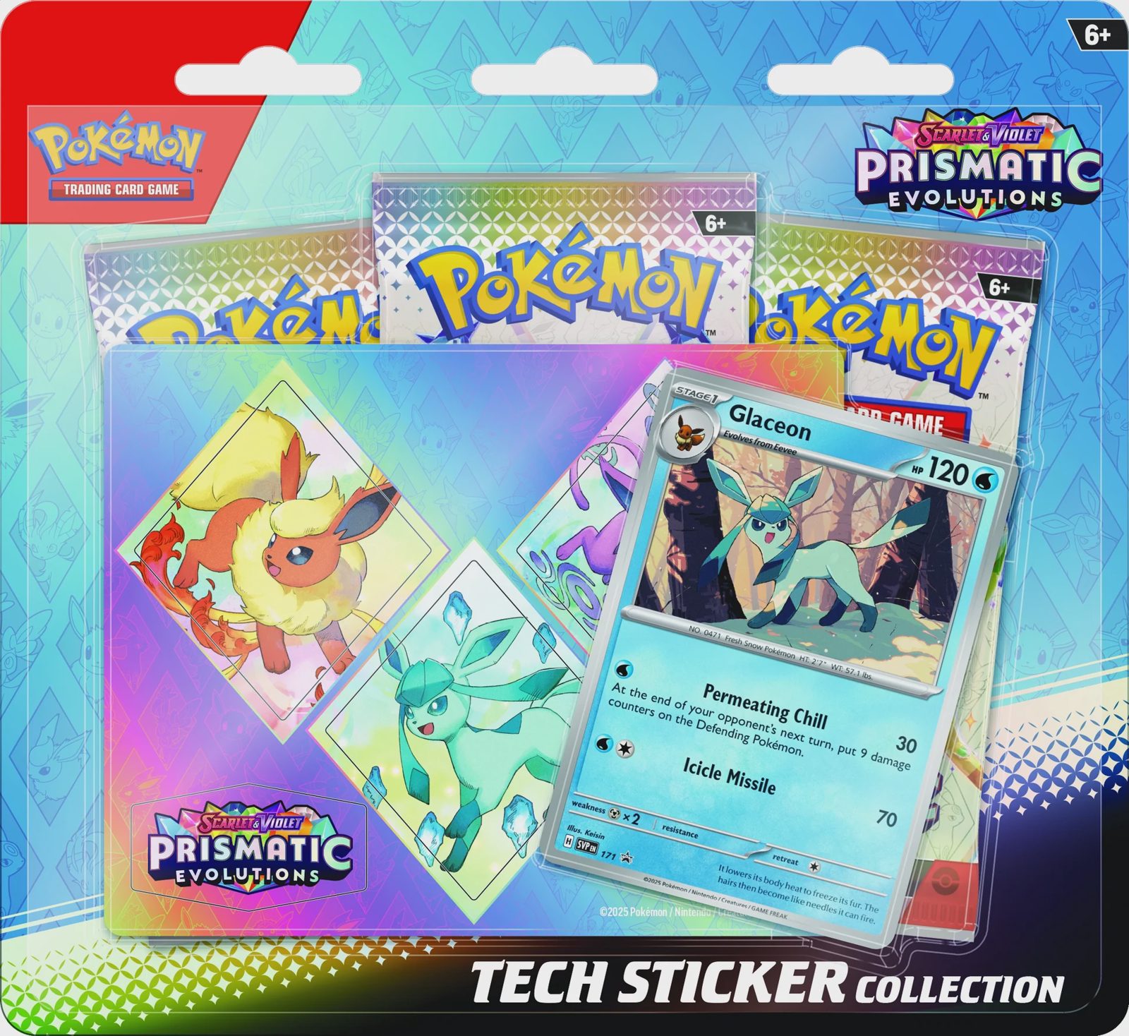 Pokemon: Prismatic Evolutions Tech Sticker Collection