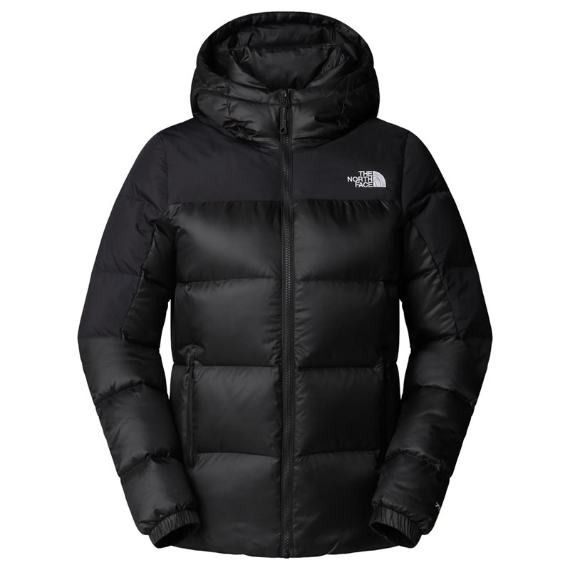 The North Face W Diablo Down 2.0 Hooded Jacket Tnf Black Heather/Tnf Blk - XS