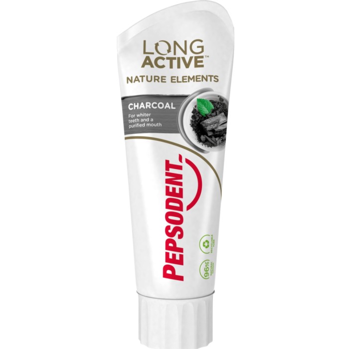 Pepsodent Long Active Nature Elements Charcoal Tandkräm 75 ml