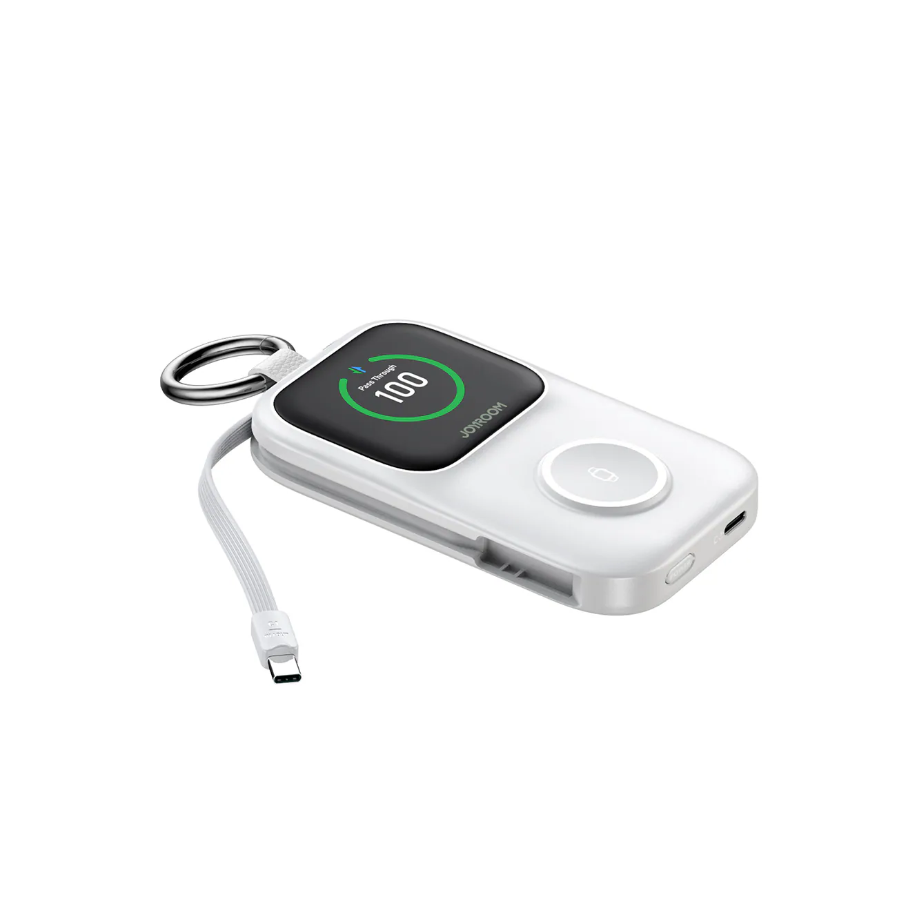 Joyroom JR-W19 5000mAh Powerbank med 5W trådlös klockladdning - Vit, bild 5