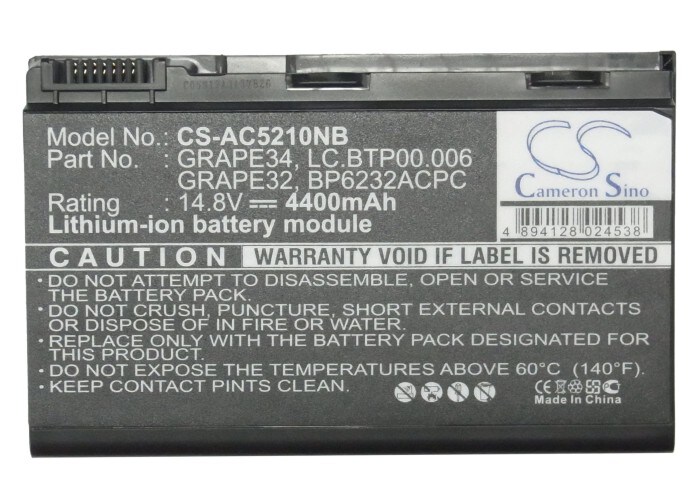 Batteri till Notebook, Bärbar dator för Acer TravelMate 5310-400508Mi m.fl., bild 5