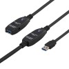 DELTACO USB 3.0 förlängningskabel A ha-A ho Aktiv Svart 15m