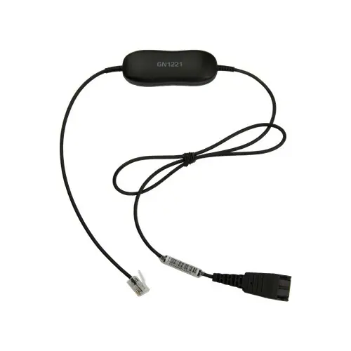 Jabra Smart Cord, QD till RJ9, slät 0,8 m