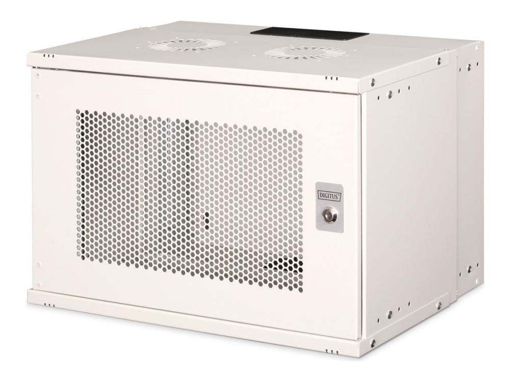 Digitus SOHO PRO Series - Skåp - 540 x 400 mm (BxD) - väggmontering - RAL 7035, ljusgrå - 7U - 19