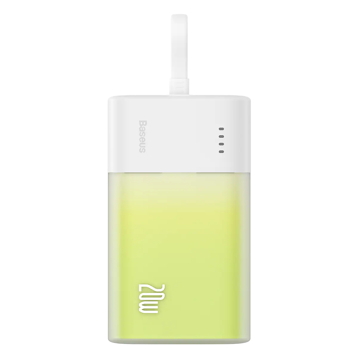 Baseus Popsicle 5200mAh 20W Powerbank med blixtkabel + vit USB-C 60W/20V/3A kabel - Vitgrön, bild 5