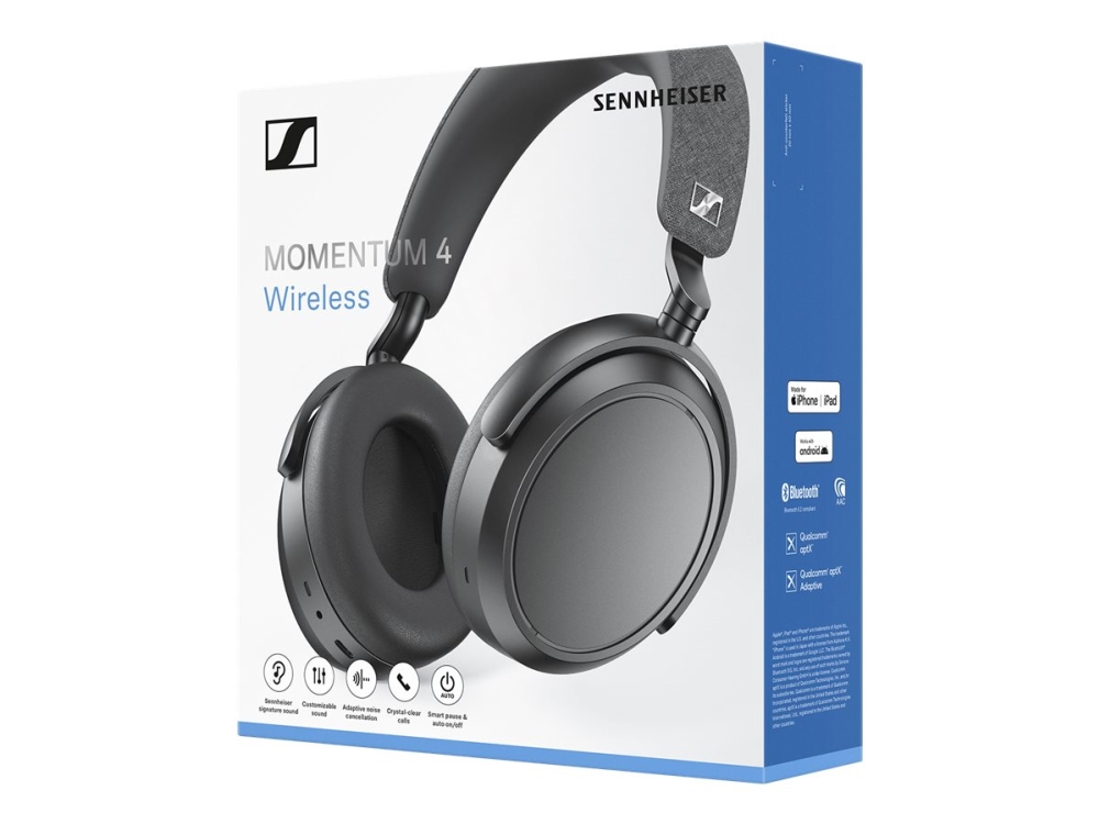 Sennheiser Momentum 4 Wireless brusreducerande hörlurar, svart, bild 2
