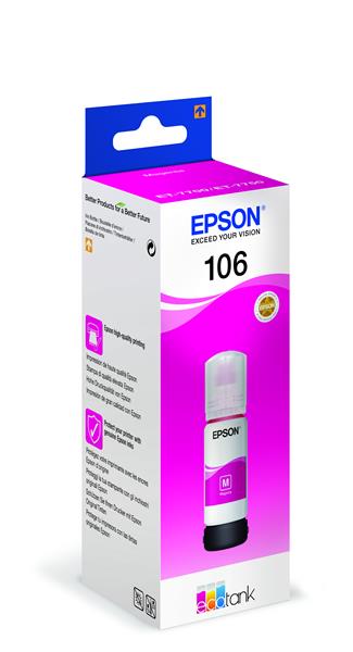 Epson T106 EcoTank bläckflaska, magenta, bild 2
