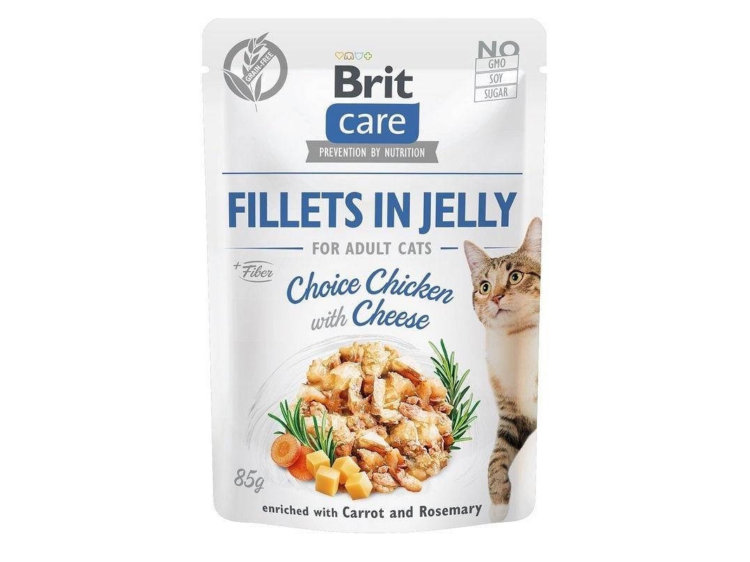 BRIT Care Fillets in Jelly Flavour Box - Nassfutter für Katzen - 12 x 85g
