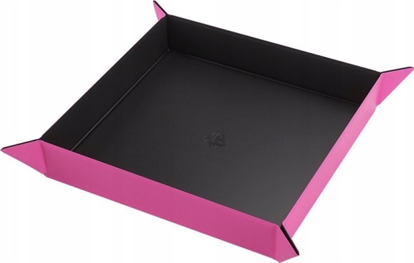 Gamegenic Magnetic Dice Tray Square - Black/Pink