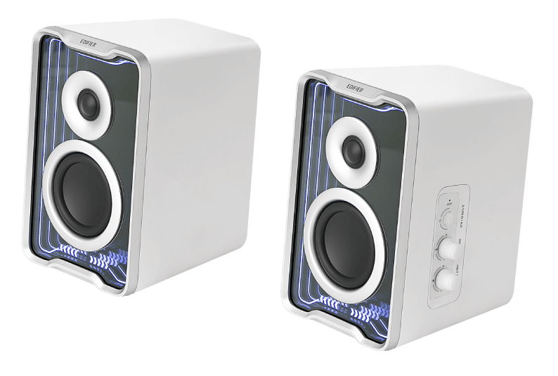 Edifier QR30 2.0 Desktop Active Speaker, 2x15W RMS, Bluetooth/USB-A, RGB - Vit, bild 4