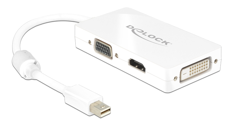 Multi-adapter Mini DisplayPort till VGA/HDMI/DVI - Vit, bild 2