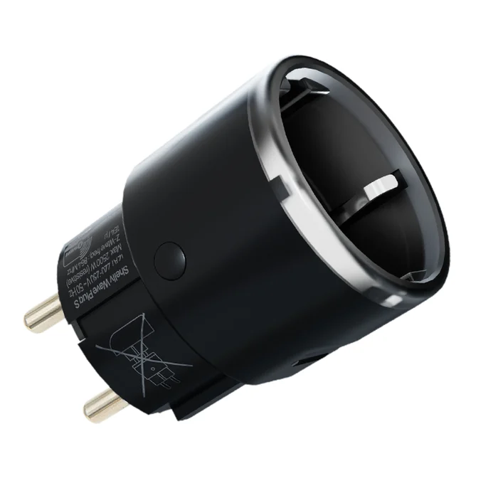 Shelly Wave Plug S LR – smart Z-Wave-plugg med energimätning Svart