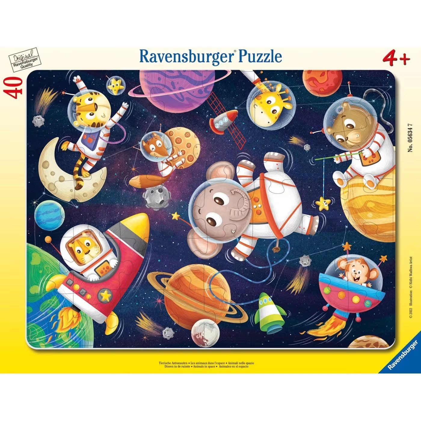 Ravensburger Rampussel: Animal Astronauts - 40 Bitar