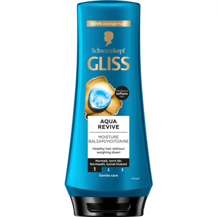 Schwarzkopf Gliss Moisture Conditioner Aqua Revive for Dry Hair to Normal Hair 200 ml
