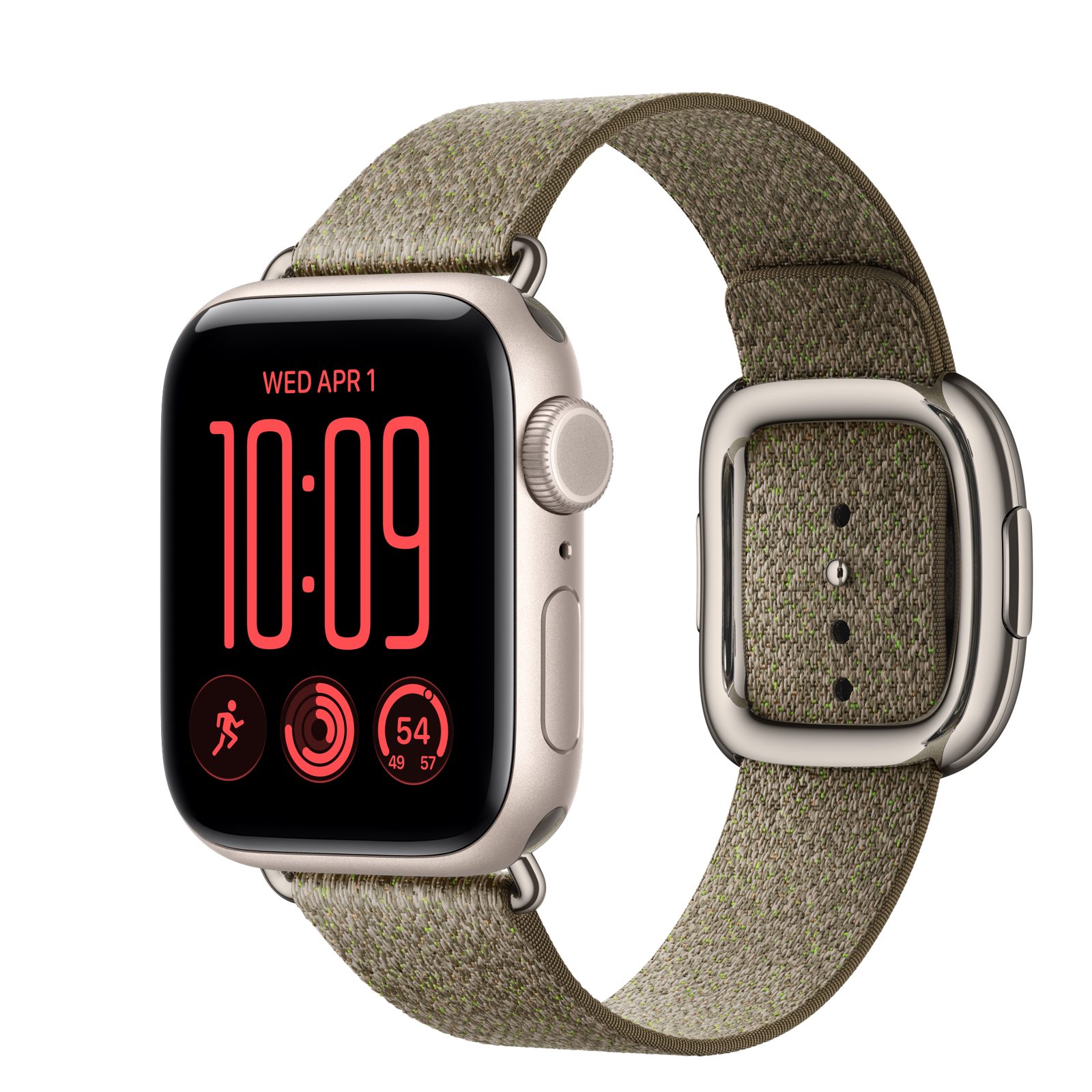 Apple Watch SE 3 (GPS + Cellular) • Aluminiumboett stjärnglans, 40 mm • Modernt spänne salvia