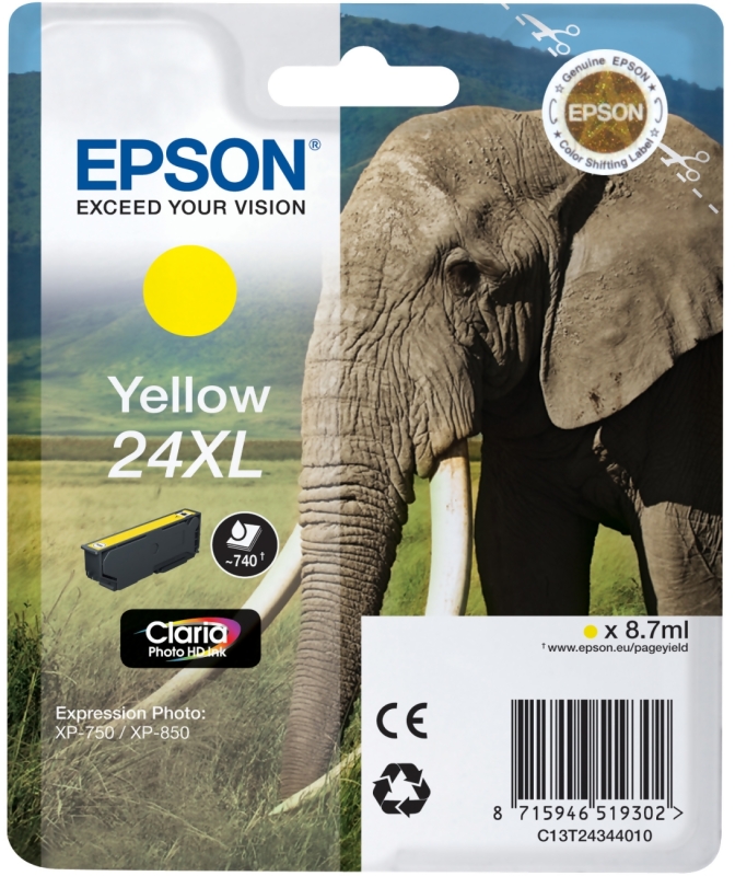 Epson, gul 24Xl fotobläck