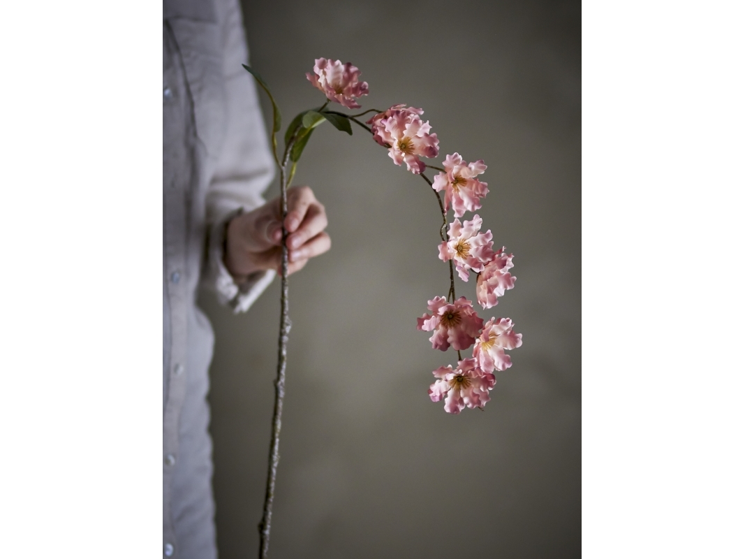 BLOOMINGVILLE Wild Cherry kvist, rosa, konstgjorda blommor
