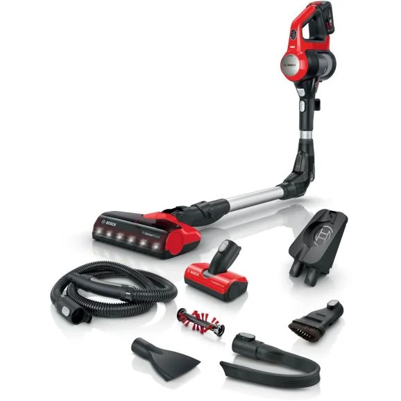Bosch Unlimited 7 BCS711PET ProAnimal skaftdammsugare 40 min 0,3 l, svart/röd, bild 2