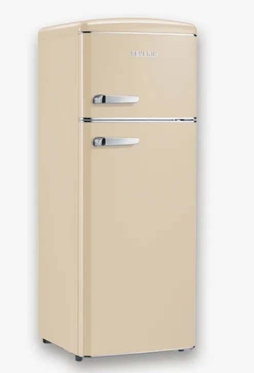 Severin RKG 8953 Retro kyl- och frysskåp 206 L, energiklass D, 55 cm, krämfärgad