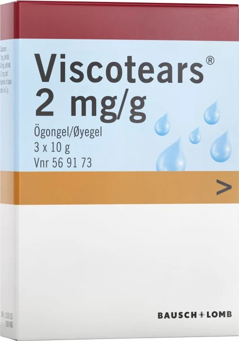 Viscotears, ögongel 2 mg/g 3 x 10 g