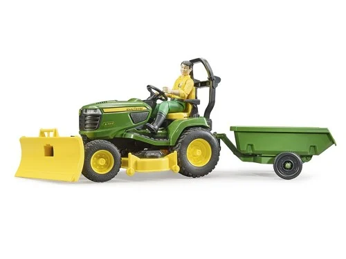 Bruder Bworld John Deere grästraktor med släp och trädgårdsmästare, bild 2