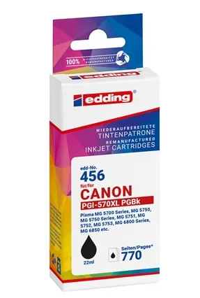 Edding EDD-456, Svart, 22 ml, 1 styck, 770 sidor, Enpack