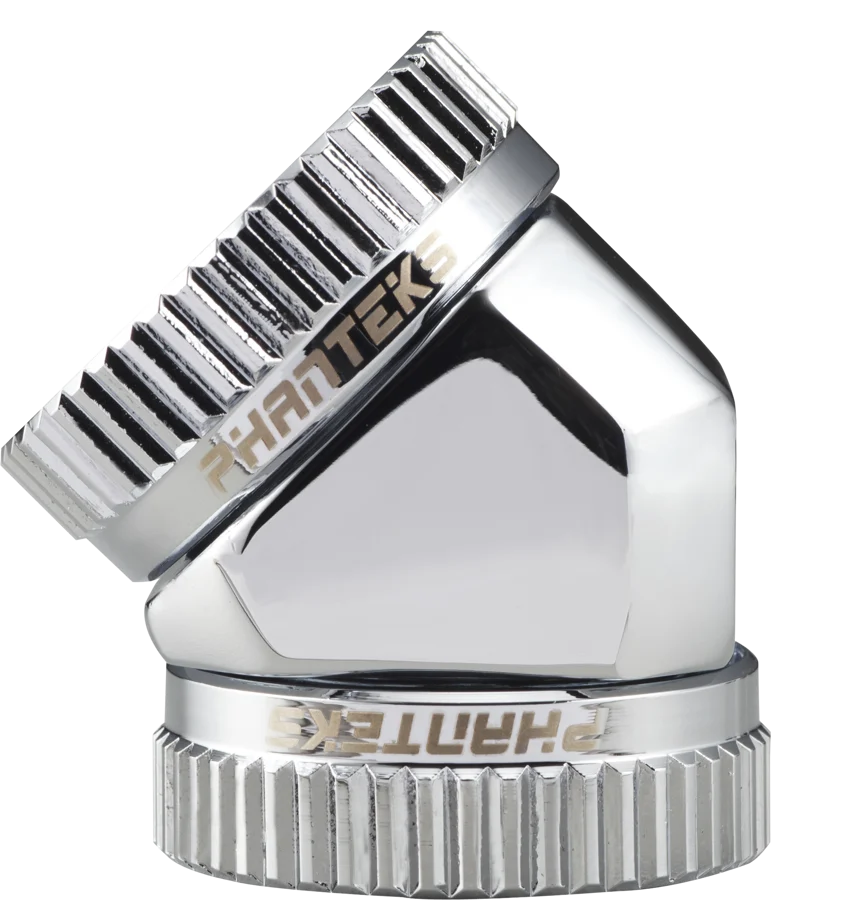 Phanteks 16mm Hard Tube Adapter 45° -Krom