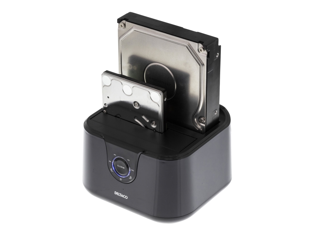 DELTACO HD docka för 2x2.5"/3.5" SATA till USB 3.0, bild 2