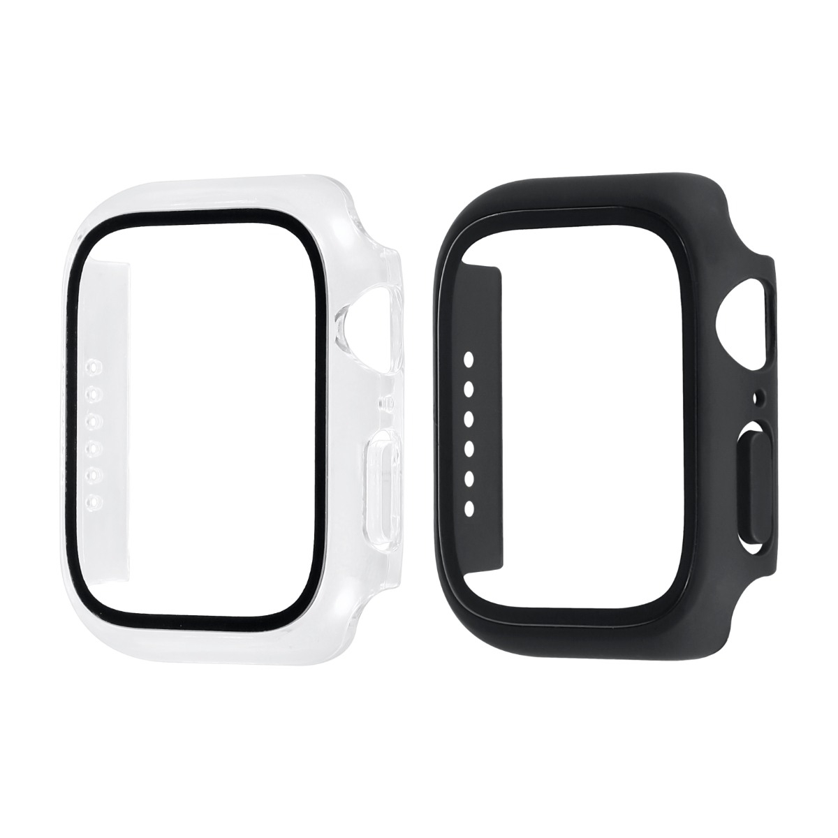 Triacle 360 skärmskyddshölje Apple Watch 4/5/6/SE 40 mm 2 pack, svart/transparent