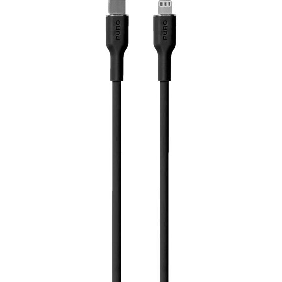 PURO PUCAPLTUSBCICONBLK, 1,5 m, USB C, Lightning, Hankoppling, Hankoppling, Svart, bild 2