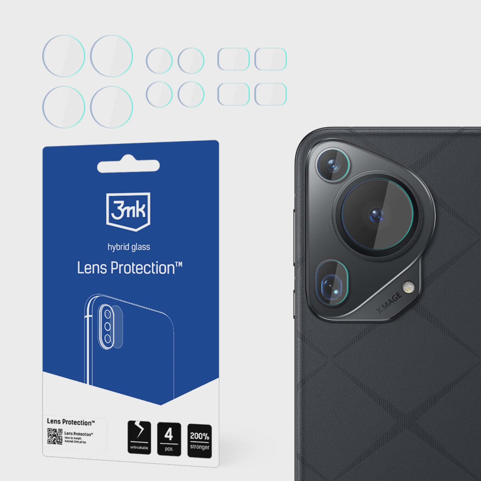 3mk Lens Protection™ hybridkameraglas till Huawei Pura 70 Ultra