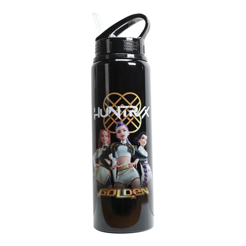 KPop Demon Hunters - Flip Top Drinking Bottle - Golden - 650ml