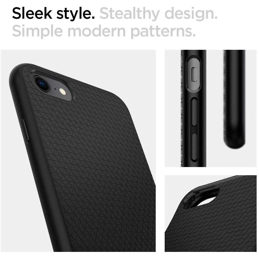 Spigen Liquid Air-fodral för iPhone 7 / 8 / SE 2020 / SE 2022 - Svart, bild 2
