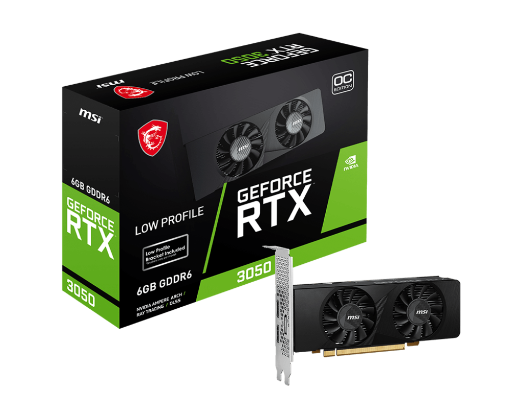 MSI GeForce RTX 3050 LP OC 6 GB GDDR6, 2xHDMI/DP, Low Profile, bild 4