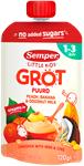 SEMPER Grötklämmis persika/ban/havre 1-3 år, 120 g