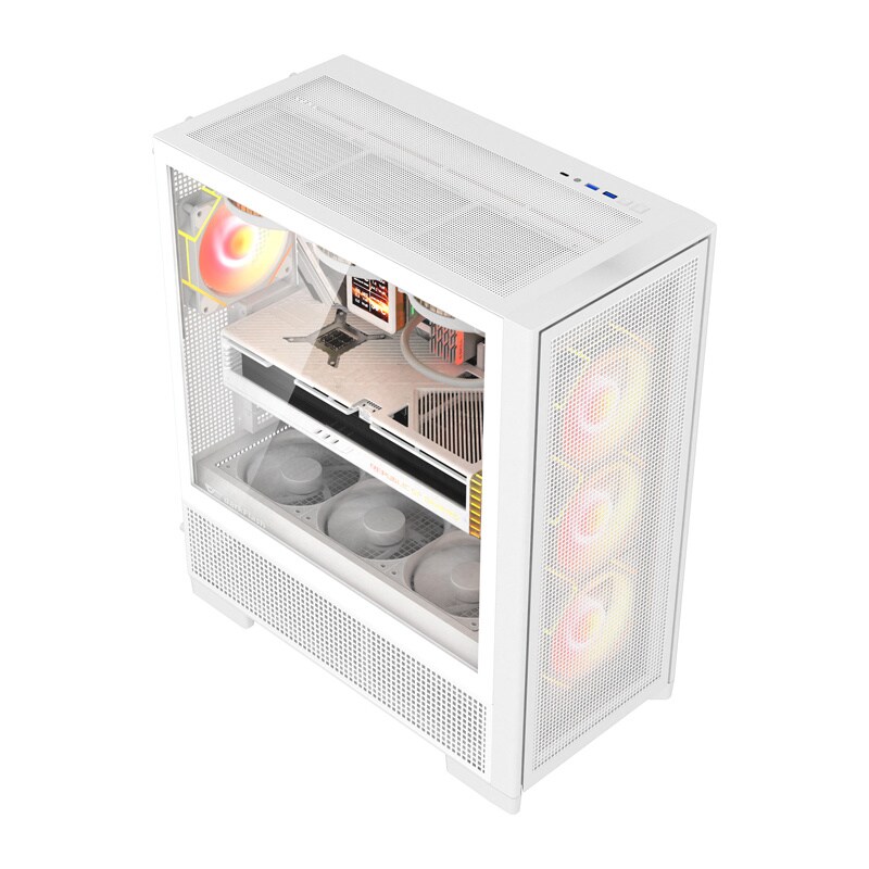 Darkflash AIRNOVA Computer Case with 3 Fans - Chassi - Vit, bild 5